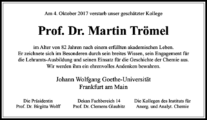 Prof. Dr. Martin Trömel
