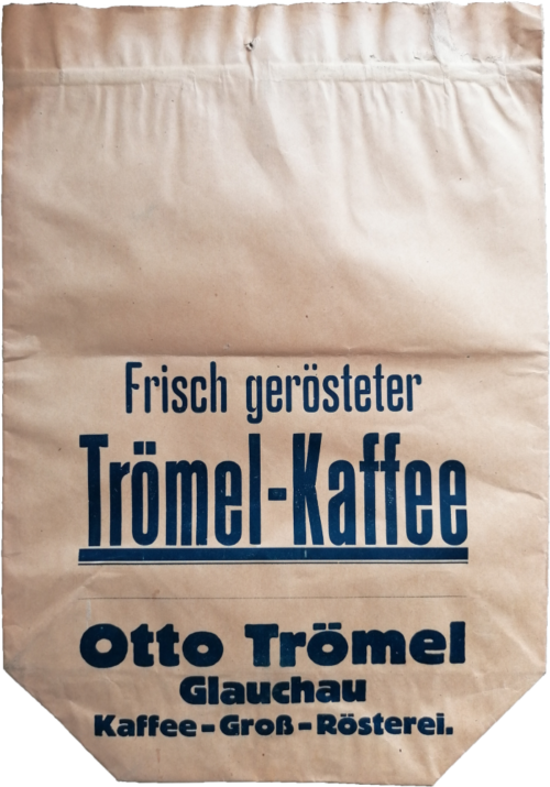 Kaffeetüte der Kaffeerösterei Otto Trömel in Glauchau